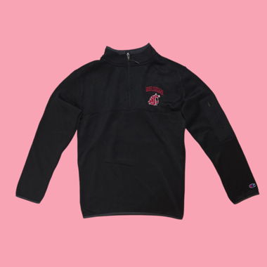 Black Champion College 1/4 Sweater  