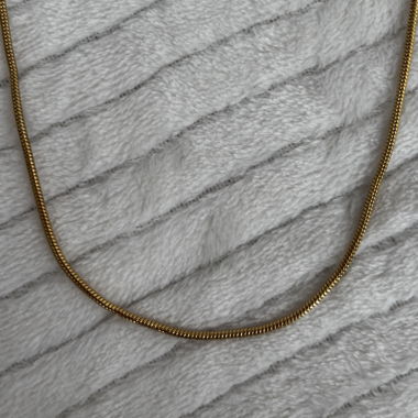 Collier-chaîne serpent plaqué or