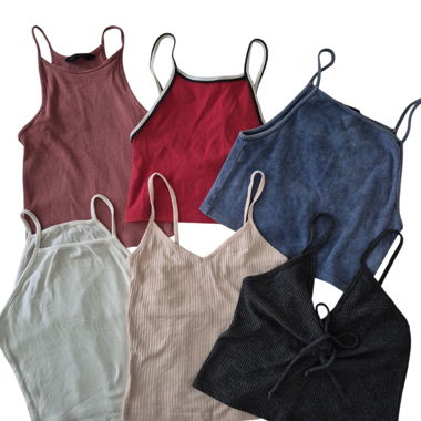 Set of Thin-Strap Tops Size XS/S