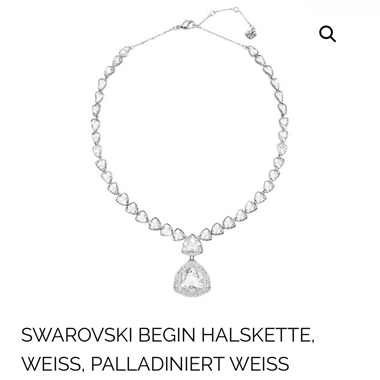 Swarovski necklace with 2 pendants