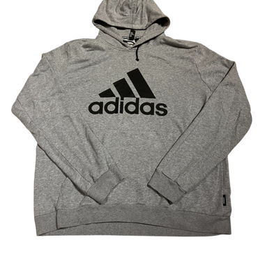 Adidas grey logo hoodie size 2XL