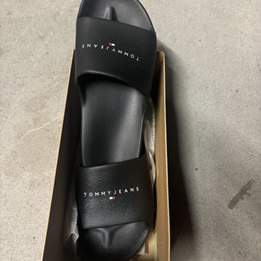 Tommy Jeans schwarze Slides