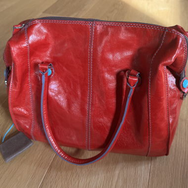 Borsa Gabs rossa con fodera interna blu