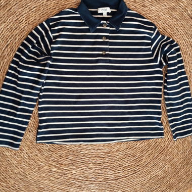 COS striped long-sleeve top