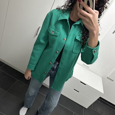 Grüne Pieces leichte Übergangsjacke