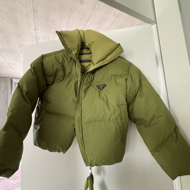 Prada Daunenjacke khakigrün Grösse XL