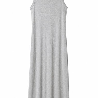 Robe longue grise avec soutif sans manches