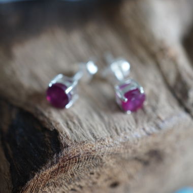 Amethyst Ohrstecker Facettiert 5mm  925 Silber   