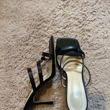 black stilettos