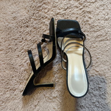 black stilettos