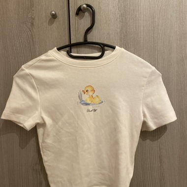 Top bianco stampato