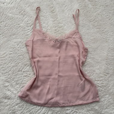 vibtage Rosa Spitzen-Top
