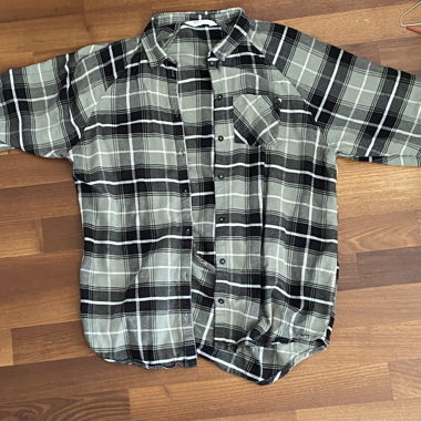 oversized flannel Hemd