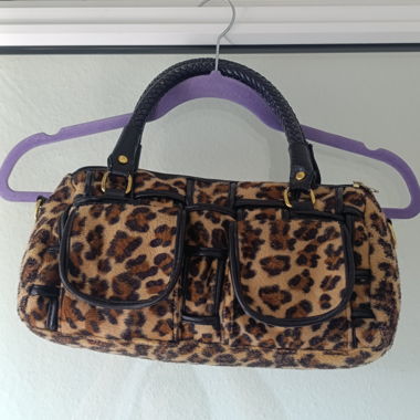 Borsa Vintage in Finta Pelliccia Leopardata