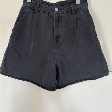 Dark Grey Denim Shorts