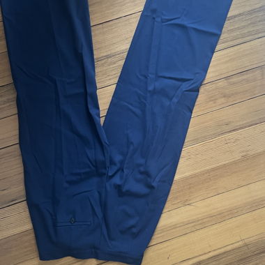 Pantalon en tissu bleu marine Pull&Bear Black Label