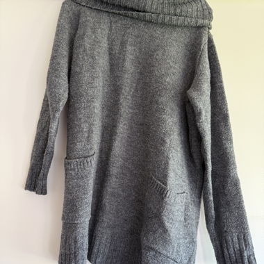 Grey Turtleneck Sweater
