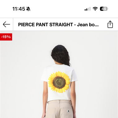 CARHARTT WIP Jeans boyfriend beige NEUF 