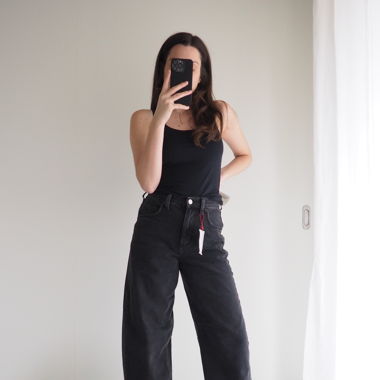 Barrel Leg Baggy Jeans BDG - schwarz 