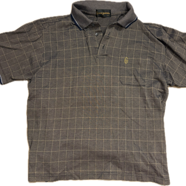 Checked short-sleeve polo shirt