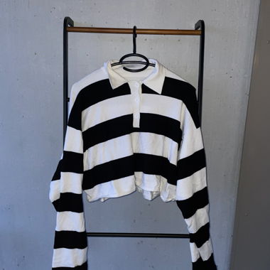 Gestreiftes Cropped Langarmshirt Even&Odd
