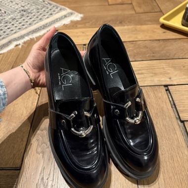 AGL Leather Platform Loafers