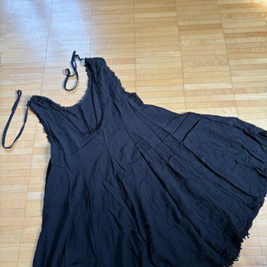 Robe courte noire été bohème 