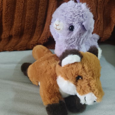 Peluche alpaga et renard