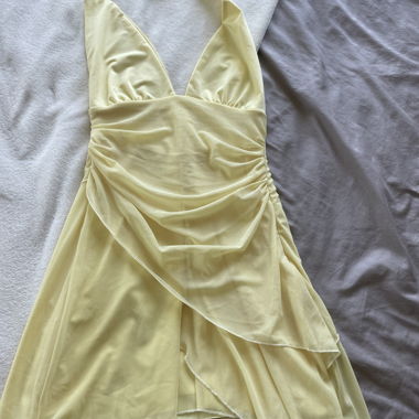 Yellow Neckholder Dress
