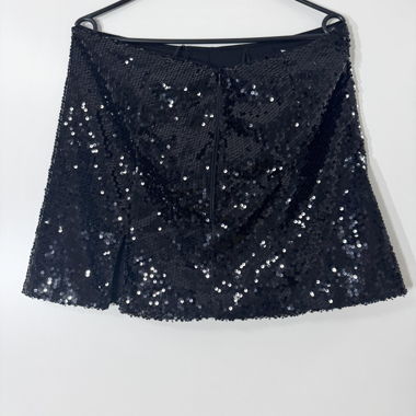 Black sequin mini skirt L 40