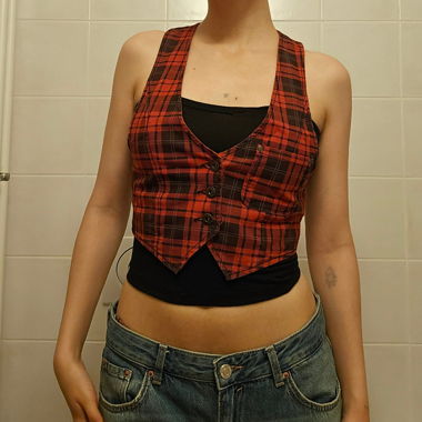 Gilet rouge y2k 