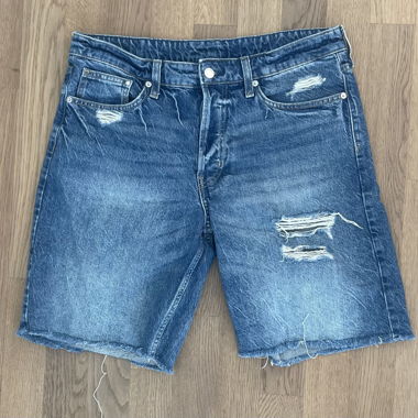 Distressed Denim Shorts