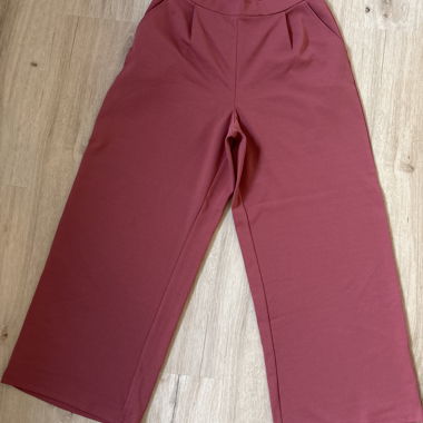 Weite rosa Hose mit hoher Taille
