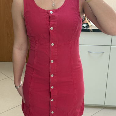 Robe rose en coton