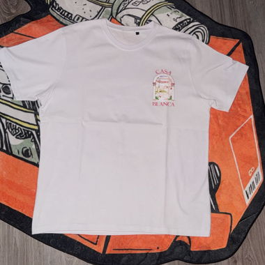 T-shirt bianco stile Casablanca