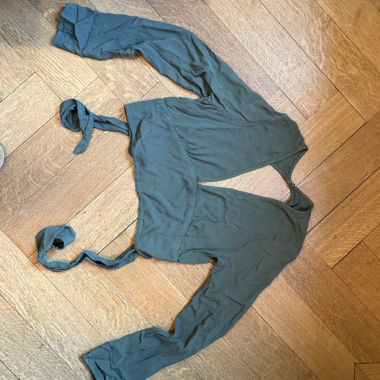 Women’s Long-Sleeve Top with Tie Belt