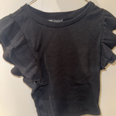 Black top with butterfly sleeves