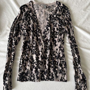 Cardigan fantasia con scollo a V