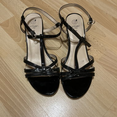 Black Strappy Heeled Sandals
