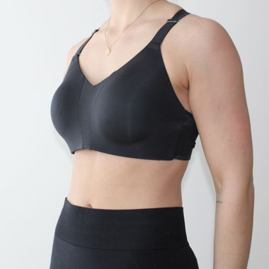 Brassière de sport soutien moyen, noire