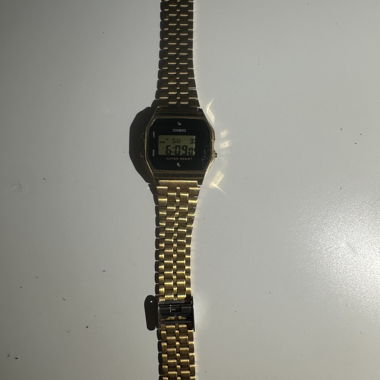 Casio A159WGE gold digital watch