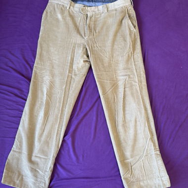 Pantalone in velluto a coste beige Leandro Bustos
