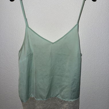 Top camisole en dentelle vert menthe