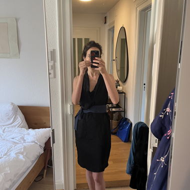 Silk Armani black dress