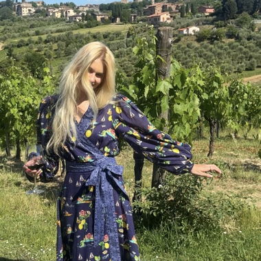 Rebecca Vallance Large Amalfi Sorrento Blue Dress