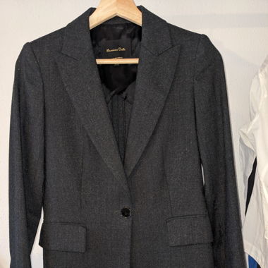 massimo dutti long wool blazer