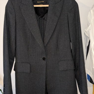 massimo dutti long wool blazer
