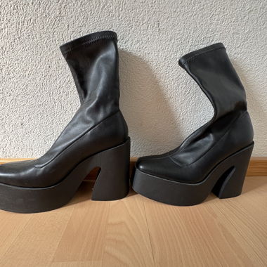 Stivaletti plateau Bershka neri Taglia 37
