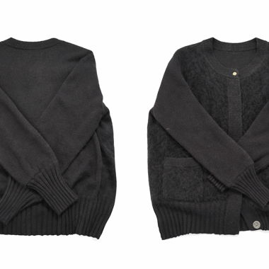 Cardigan nero con tasche/morbido
