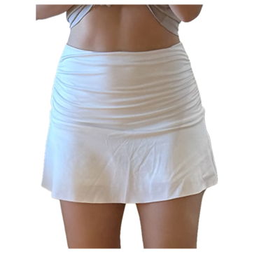 White tennis skirt with inner shorts